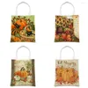 Boodschappentassen ontwerper kleurrijke aquarel pompoentas tas vrouwen vouwen canvas dame handtas geprinte reis kleine schouder