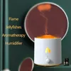 Humidificateurs Humidificateur d'air de flamme USB diffuseur d'huile essentielle maison ultrasons anneau de fumée atomiseur aromathérapie bureau humidificateur diffuseur