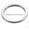 Keychains Lanyards 2 Style Sier Key Chains Stainless Alloy Circle 304 Steel Diy Keyrings Jewelry Keychain Ring Drop Delivery Fashi Dhfs8