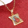 Hänge halsband emalj välsignad jungfru mary kvinnor flickor trendiga kristendom lyckliga smycken