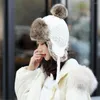 Berets Stilvolle Bar Schöne Mütze Für Frauen Halten Warme Winter Lässige Wolle Gestrickte Kappen Ohrenschützer Säumen Hüte Verdicken Ski Knochen Skullies