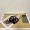 Women Slippers Interlocking Cut Slide Sandal Fashion Luxury Flat Low Heels Ladies Sandals Leather Peep Toe Hollow Out sandals