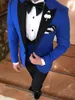Мужские костюмы 2023 Последние дизайны Классический темно -синий для свадебного жениха смокинг Slim Fit Terno Masculino Prom Part