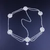 Bling Crystal Hairband Hair Clip 2023 Multi-layer New Flower Pin Rhinestone Chain Bride Wedding Forehead Female Band Barrette Dressing Accessories Headdress