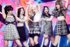 Vestidos de trabalho KPOP Korea Girls Group Jazz Plaid Dress Skirt Dance Fantas
