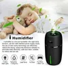 Appareils 200ML Mini humidificateur d'air à ultrasons pour maison voiture USB brumisateur avec lampe de nuit LED nouveau Humidificador