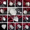 15 styles plating 925 silver plated heart and cross circular love heart Ellipse square pendant necklace photo Locket