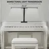 Masa lambaları LED masa lambası dubbele hoofd büroulamp salıncak kolu verstelbare helderheid kleurtemperatuur voor okuma