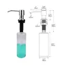 Dispenser AIKE Kitchen Liquid Soap Dispenser Pump Dispener 500ML Builtin Manual Press Organize Bottle Hand Soap Dispenser For Kitchen