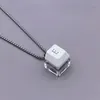 Pendant Necklaces Keyboard Button Necklace For Women Men Egirl Punk Creative Illuminated Couples Clavicle Chain Party Jewelry