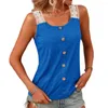 Blusas de mujer Beautiful Lady Vest O Neck Mujeres Tank Top Casual Patchwork Daily Wear