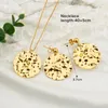 Necklace Earrings Set 18k Gold Plated Jewelry Dubai For Women Wedding Jewellery Bride Leaf Shape African Luxury Gift