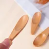 Flatware Sets Solid Wood Tableware Small Spoon Handmade And Simple Color Lotus Tea Milk Powder Dessert