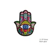 Iron on Patches Sewing Notion Hand of Evil Eye Embroidered Patch Decorative Sequin Sew on Patches Large Applique for Clothing T-Shirt Jackets Jeans