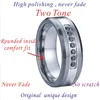 Anelli a grappolo Gioielli in tungsteno Uomo Fedi nuziali Love Alliance Unique Black Cz Diamond Gents Finger Promise For Male Man