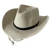 Berets Sun Hats Men Vrouwen Wijd rand Cowgirl Fedora Western Theme Party Reserve Part Dropshipberets
