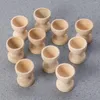 Conjuntos de utensílios de jantar 15 pcs sem pintar xícaras de ovos de páscoa de bandeja geladeira bambu titular de madeira portadores de madeira