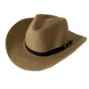 Berets Sun Hats Men Vrouwen Wijd rand Cowgirl Fedora Western Theme Party Reserve Part Dropshipberets
