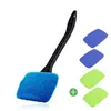 Kit de brosse de nettoyage de pare-brise de vitres de voiture, outil de nettoyage automatique, essuie-glace à long manche, nettoyeur d'essuie-glace en microfibre