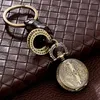 Pocket horloges antieke bronzen sleutelhanger horloge mini kwarts mannen dames trui accessoires uniek collectible cadeau klein formaat klok