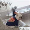 Köpek Giyim Sonbahar Kış Sıcak Giysiler Tasarımcı Sweater Schnauzer Fransız Bldog Teddy Küçük Orta Lüks Kedi Sweatshirt Pet Ürünleri Dr Dh3ho