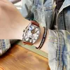 腕時計の豪華な自動機械監視手術ツアービヨンスケルトンクロックオスの明るいクールトノーマンwristwatchwristwatches