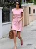 Robes de soirée High Street Women's Summer Vacation Casual Office Vintage Fashion Quality Elegant Designer Celebrity Mini Dress