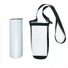 Sublimering vit tom 20 oz tumbler tyg dykning tyg neopren flaskhylsor med justerbar remsdrickware handtag vatten koppar bärare täcker nya FY5526