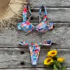 Kvinnors badkläder Push Up Bikini Micro Bikinis Set 2023 Womens Swimsuit Sexig Female Floral Bathing Suit Dräkt Thong Biquini Swimming Suits 230512