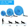 Leinen 1,5 m/3m/5m/10 m stark 2,5 cm Breite PVC Hundeleine Multikolor Lastable wasserdichte Hundetraining -Leine und Kragen für Haustierhunde Katzen