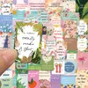 52PCS Stickers упаковывает школьные ланч -коробки. Примечания к положительным наклейкам Мотивационные водонепроницаемые виниловые наклейки для учеников детские ланч коробки