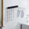 Organisation fällbara klädstrumpor torkande hängande väggmontering underkläder torkställ inomhus utomhus utrymme sparar multifunktionella tvättkrokar