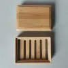 Múltiplos estilos de sabonetes de bambu naturais de bambu bandeja de armazenamento de armazenamento caixa de placas de placa de placa de placa portátil portátil Soop Storage Box9106330