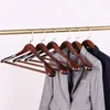 Organisation 5 / 10pcs Retro Wooden Hanger Vêtements Organisateur Organisateur de costume Hangage Armoire Rangement Nonslip Vêtements Rack Sèche Shirts Magasin de manteau