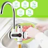 Värmare ATWFS Electric Hot Faucet Water Heater Electric Tankless Water Heating Kitchen Facet Digital Display Instant Water Tap 3000 W