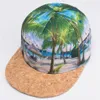 3D Heat Transfer Snapback Caps Hip-Hop-Cap 3D-Thermotransferdruck Digital Palm Baseball Cap Sommer Strand Snabpack Hat Drop S1990