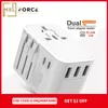 Adaptadores nos UK UK UE Electronic Socket Travel Power Adapter, tudo em um USB Dual Typec PD QC Carregamento rápido na cor branca de estilo nórdico