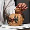 AUFFICILE A TEATURE YIXING HIME HAGGIO MADE LONGEVITÀ LONGEVITÀ PEACH GANODERMA PERIPLA CARIGLIA TEAPOT CERIMONIO CINESE TEA CINESSA CHIUSITÀ NASTANTE 540 ML