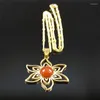 Pendentif Colliers 2023 Boho En Acier Inoxydable Pierre Naturelle Fleur Chaîne Femmes / Hommes Or Couleur Charme Bijoux Bijoux N1155s04