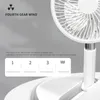 Fans Xiaomi Folding Telescop Portable Fan USB Raddningsbara Mini Floor Standing Fans Lågt brus för utomhuscamping Air Conditioner