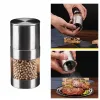 Manual Pepper Mills Salt Shakers One-handed Pepper Grinders Stainless Steel Spice Sauce Grinders