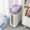 Organizacja Oxford Pralni Basket z kółkami wielofunkcyjny narożnik Slim Laundry Hamper Dirty Ubrania Kosz Organizator