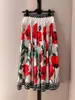 Spódnice Fyion Runway Fashion Women Silk Spódnica 2023 Letnie kwiaty Drukuj midi plisowane panie