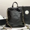 10A Top-Qualität Rucksack Designer Einkaufstasche 34 cm Frau Schulter Handtasche echtes Leder Kettentasche mit Box C508