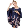 Vêtements de nuit pour femmes pyjamas à imprimé animal femmes chemise de nuit conçue vêtements de nuit sexy pour taille mignon Satin