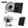 Fans Mini Solar Poel Powered Ventilator Fan Portable 5W 4 Inch Greenhouse Solar avgasfläkt för Office Outdoor