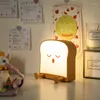 Nocne światła Tosty LED Kawaii Light Decoration Domowa sypialnia nocna salon salon oświetlenie dzieci urocze lampa stołowa Prezent USB ładowanie USB