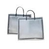 Gift Wrap 5/10pcs Transparent Matte Plastic Bags With PP Handle Clear Packing Bag Senior Souvenir Shopping