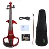 5String Red Electric Violin 4/4 Solid Wood Sweet Tone Free Case+Bow #EV7