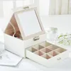 Opbergdozen Europees stijl sieraden doos lippenstift make -up organisator ring ketting lade dames cosmetische tas cadeau